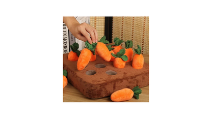 Plush Carrot Snuffle Mat Toy – Interactive Pull Radish Dog Toy for Mental Stimulation & Play