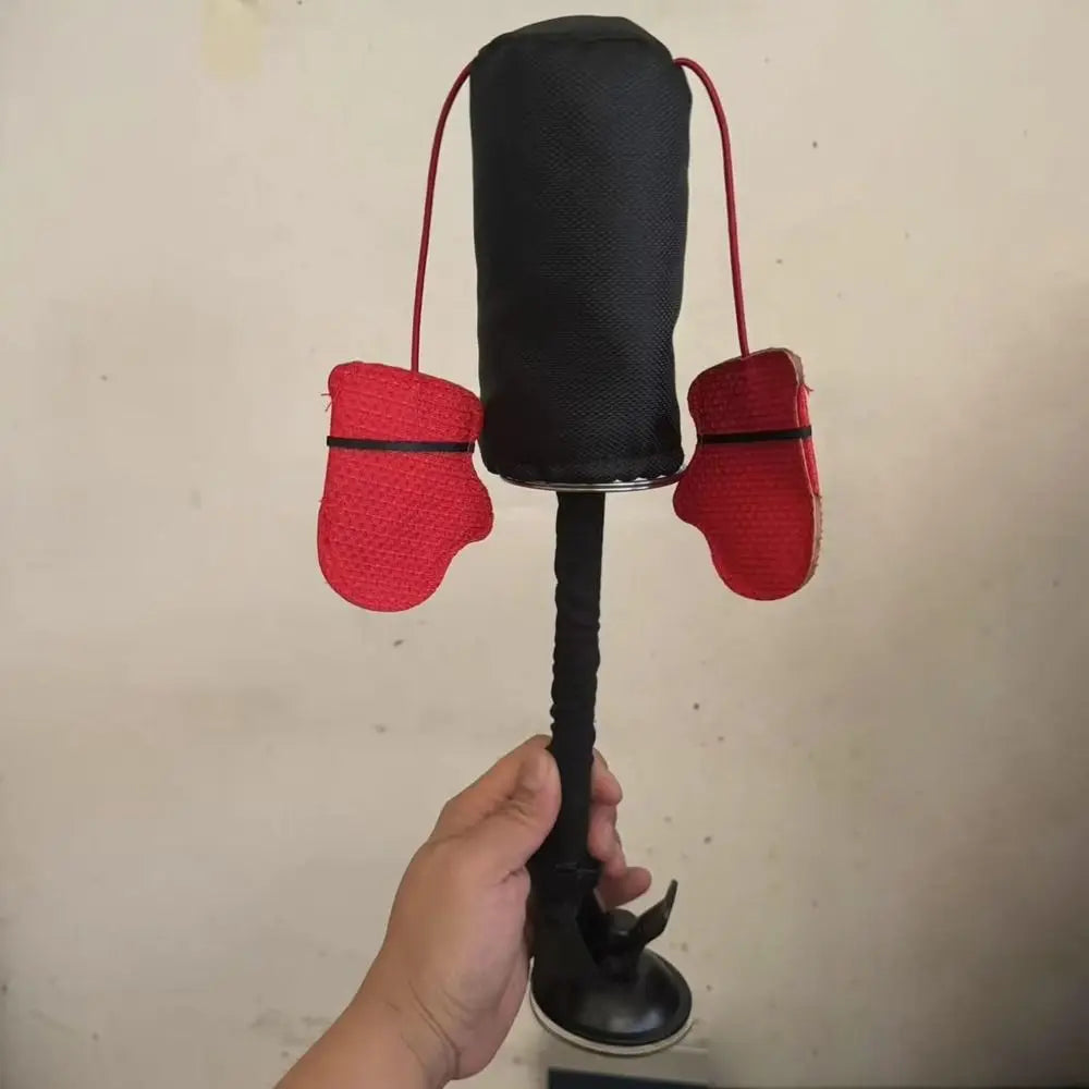 Cartoon Cat Punching Bag Toy – Interactive Boxing Toy for Indoor Cats with Gloves