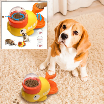 Cartoon Duck Pet Food Dispenser – Anti-Slip Automatic Puzzle Feeder Toy for Dogs & Cats