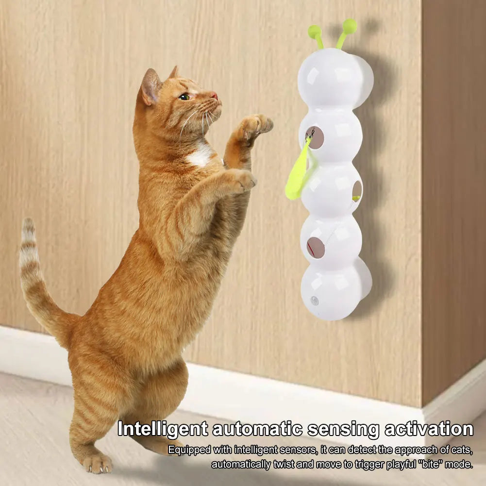 Caterpillar Interactive Cat Toy – Motion-Activated Rechargeable Teasing Toy for Indoor Cats